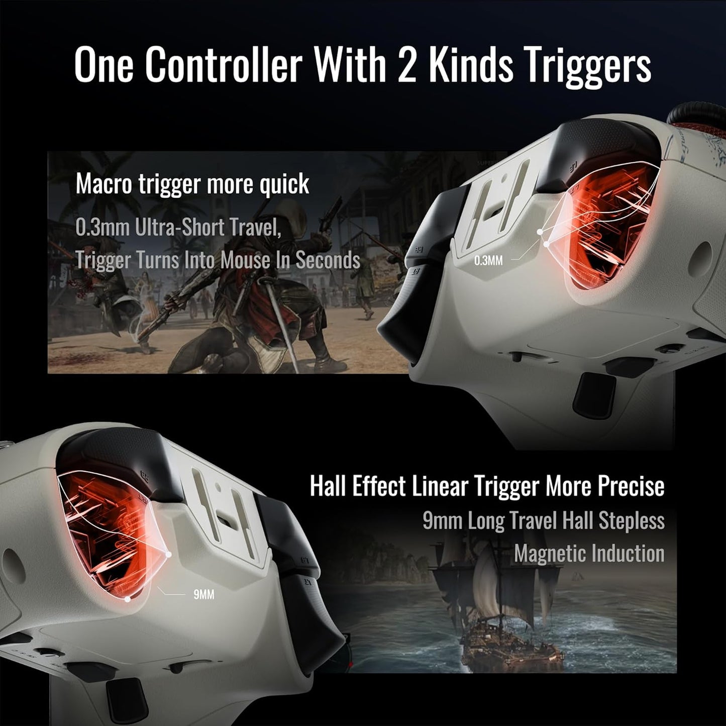 Flydigi Vader 4 Pro Gaming Controller Assassin's Creed Black Flag Edition